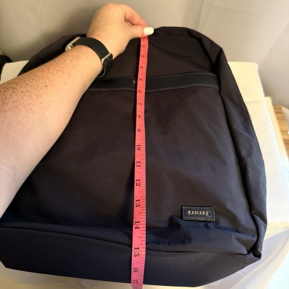 Samara The Ocean Backpack Navy Blue Nylon Unisex Laptop Work Travel Bag EUC - Picture 11 of 15